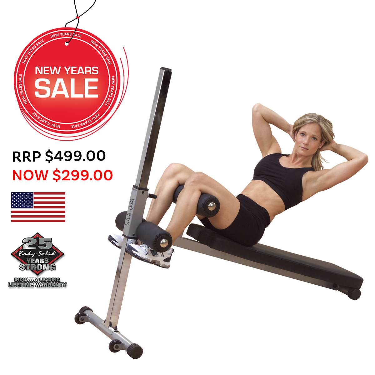 Pro Style Ab Bench - Available in Queenstown